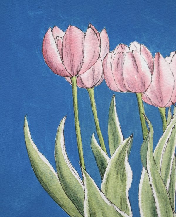 Tulpenhimmel Aquarell Stamer Detail